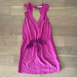 Hot Pink 100 % Silk Rebecca Taylor Dress - Size 4